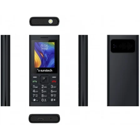 Teléfono Móvil Sunstech Cel5/ Negro