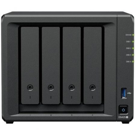 Nas Synology Diskstation Ds425+/ 4 Bahías 3.5"- 2.5"/ 2 GB DDR4/ Formato Torre