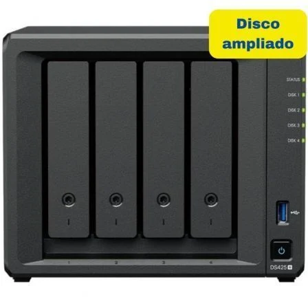 Nas Synology Diskstation Ds425+/ 4 Bahías 3.5"- 2.5"/ 2 GB DDR4/ 8 TB/ Formato Torre