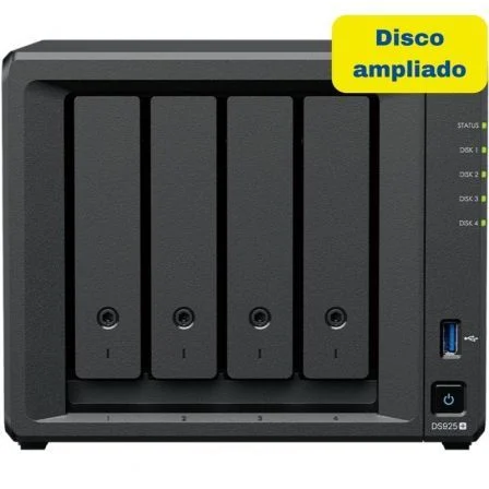 Nas Synology Diskstation Ds925+/ 4 Bahías 3.5"- 2.5"/ 4 GB DDR4/ 16 TB/ Formato Torre
