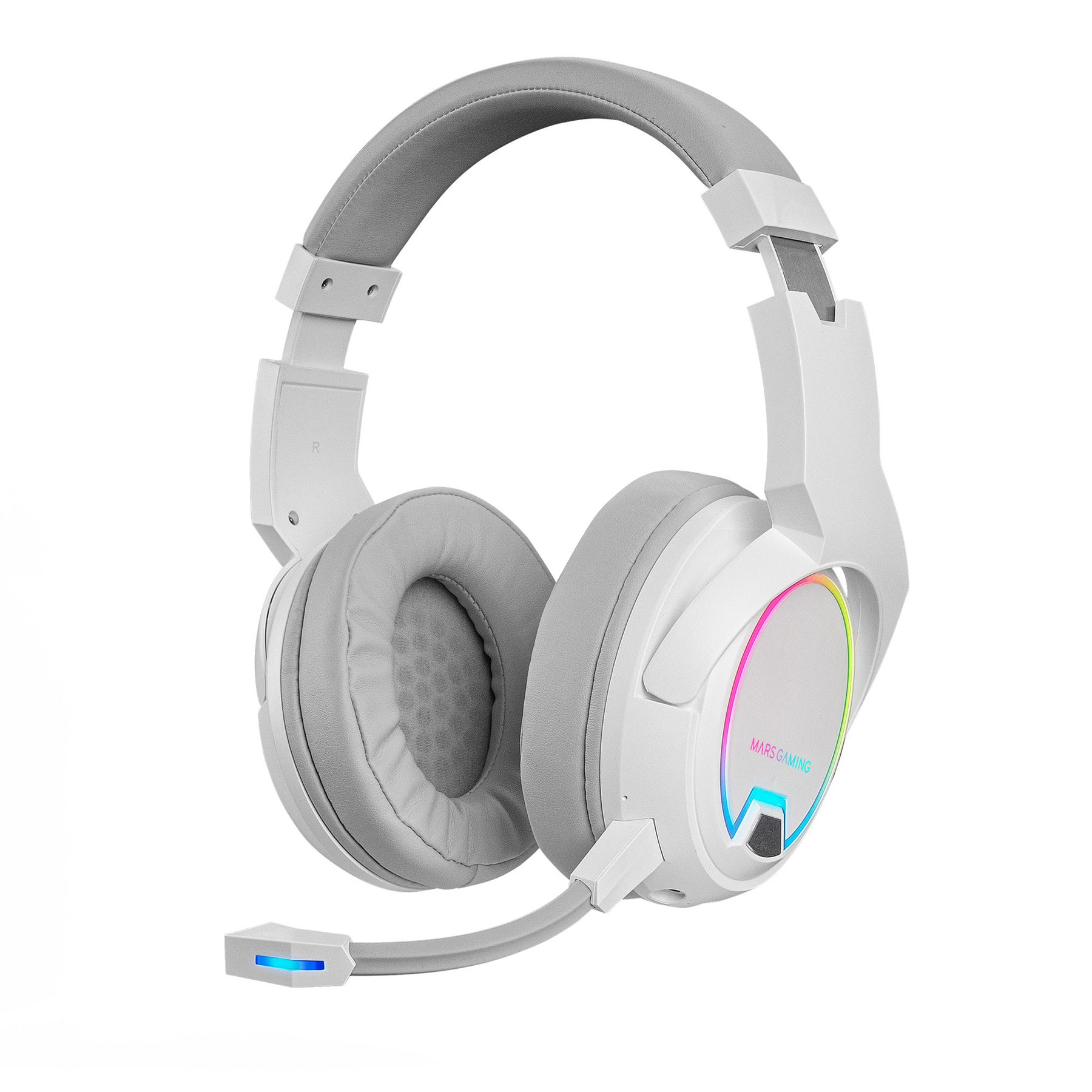 Auriculares Gaming Inalámbricos Con Micrófono Mars Gaming Mhw100/ Jack 3.5/ Blancos