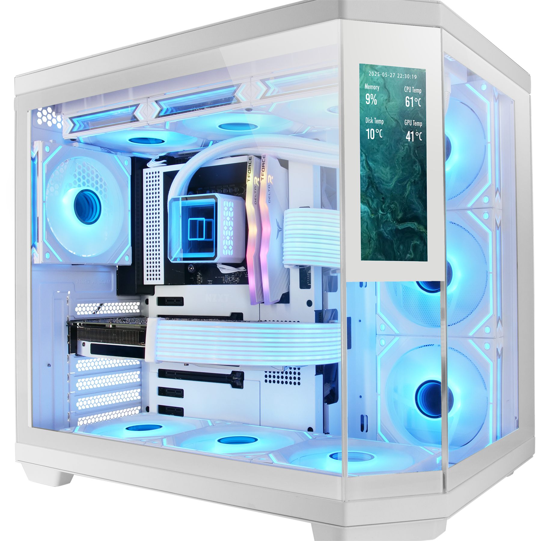 Caja Gaming Semitorre Mars Gaming Mc-3Tcorelcd/ Blanca