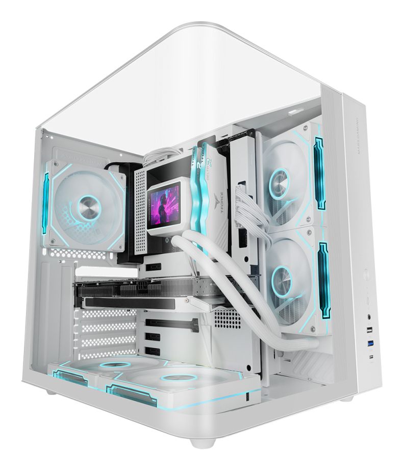 Caja Gaming Semitorre Mars Gaming Mc-Infiniolite/ Blanca