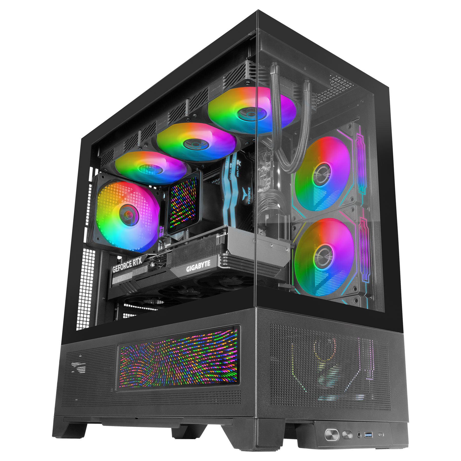 Caja Gaming Semitorre Mars Gaming Mc-Lcdx