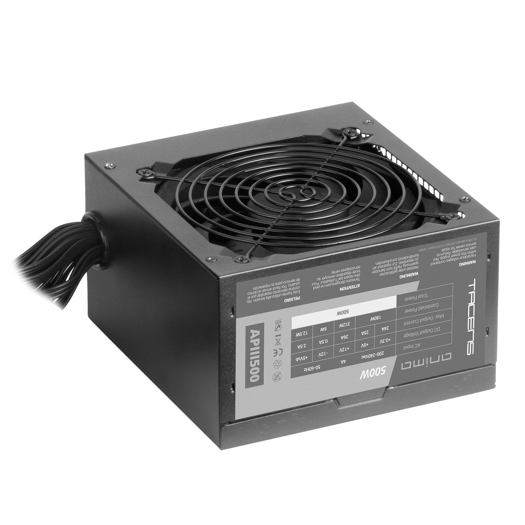 Fuente De Alimentación Anima Apiii500/ 500 W/ Ventilador 12 Cm