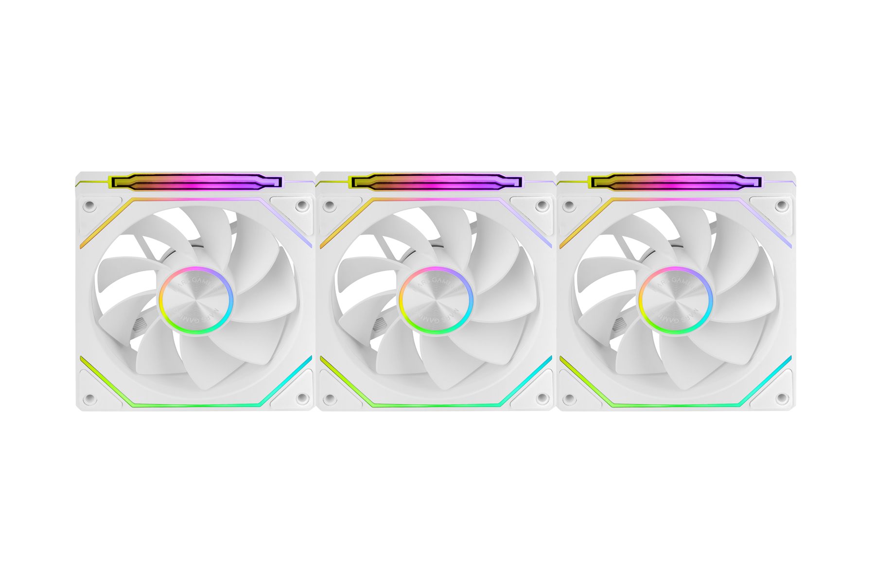 Pack 3 Ventiladores Invertidos Mars Gaming Mf-Linkfinitykit2r/ 12 Cm/ Argb/ Blancos