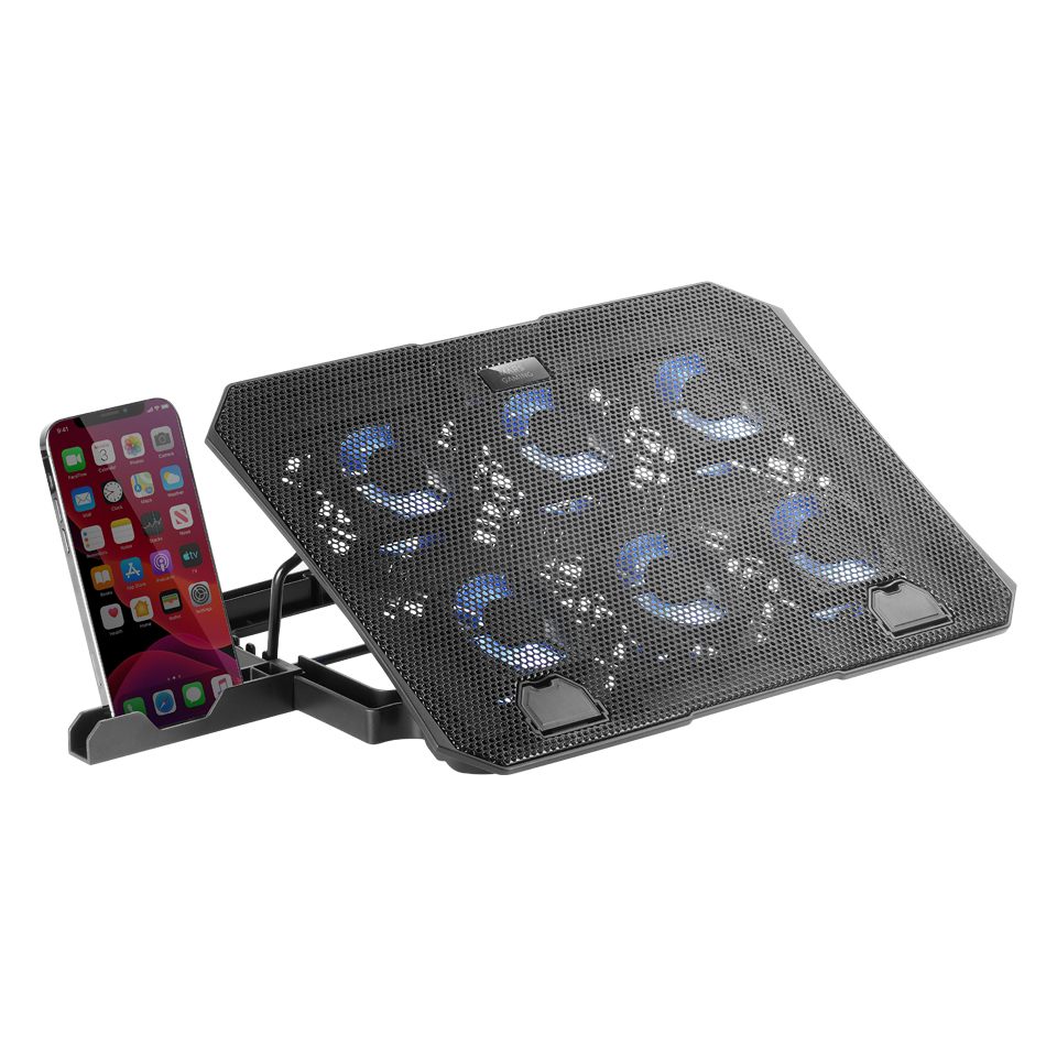 Soporte Refrigerante Mars Gaming Mnbc23 Para Portátiles Hasta 16"/ Iluminación Led