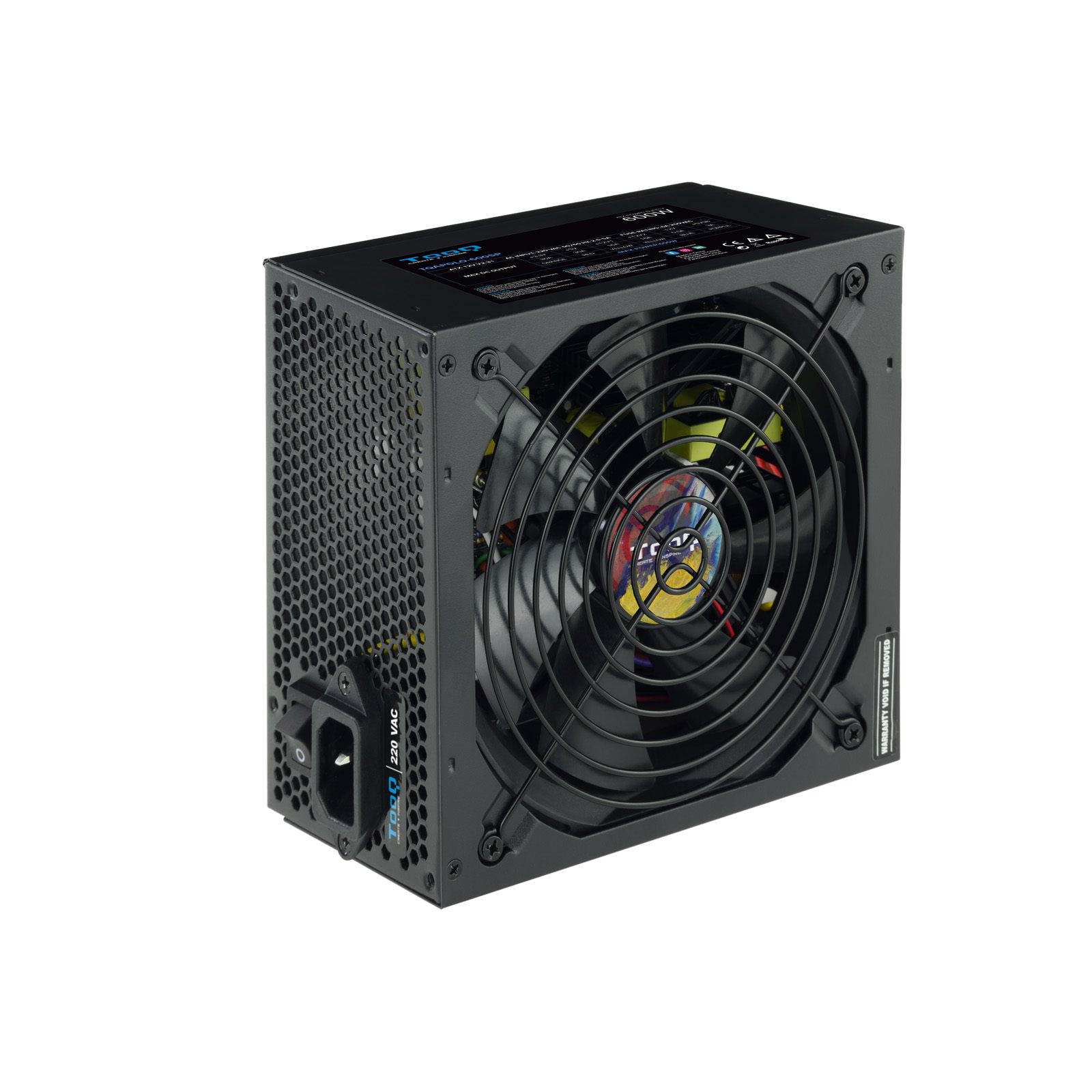 Fuente De Alimentación Tooq Tqapolo-600Sp/ 600 W/ Ventilador 14 Cm