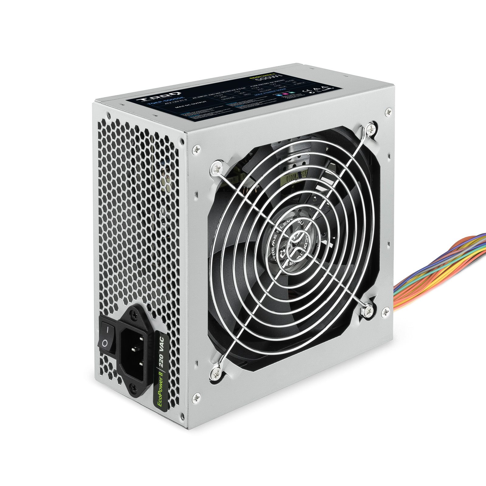 Fuente De Alimentación Tooq Tqep-500Sse/ 500 W/ Ventilador 12 Cm