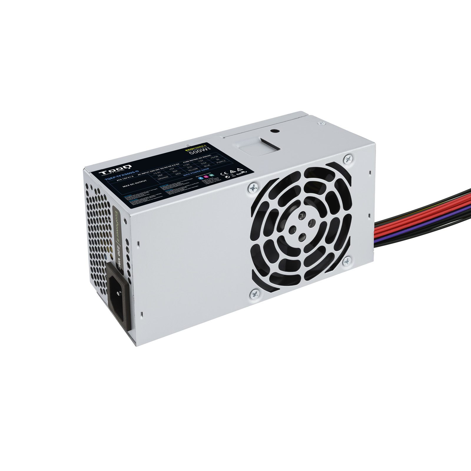 Fuente De Alimentación Tfx Tooq Tqep-Tfx500s-O/ 500 W/ Ventilador 8 Cm