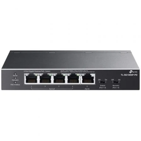 Switch Tp-Link Tl-Sg1005p-Pd 5 Puertos/ Rj-45 1/ 2.5Gbps Poe