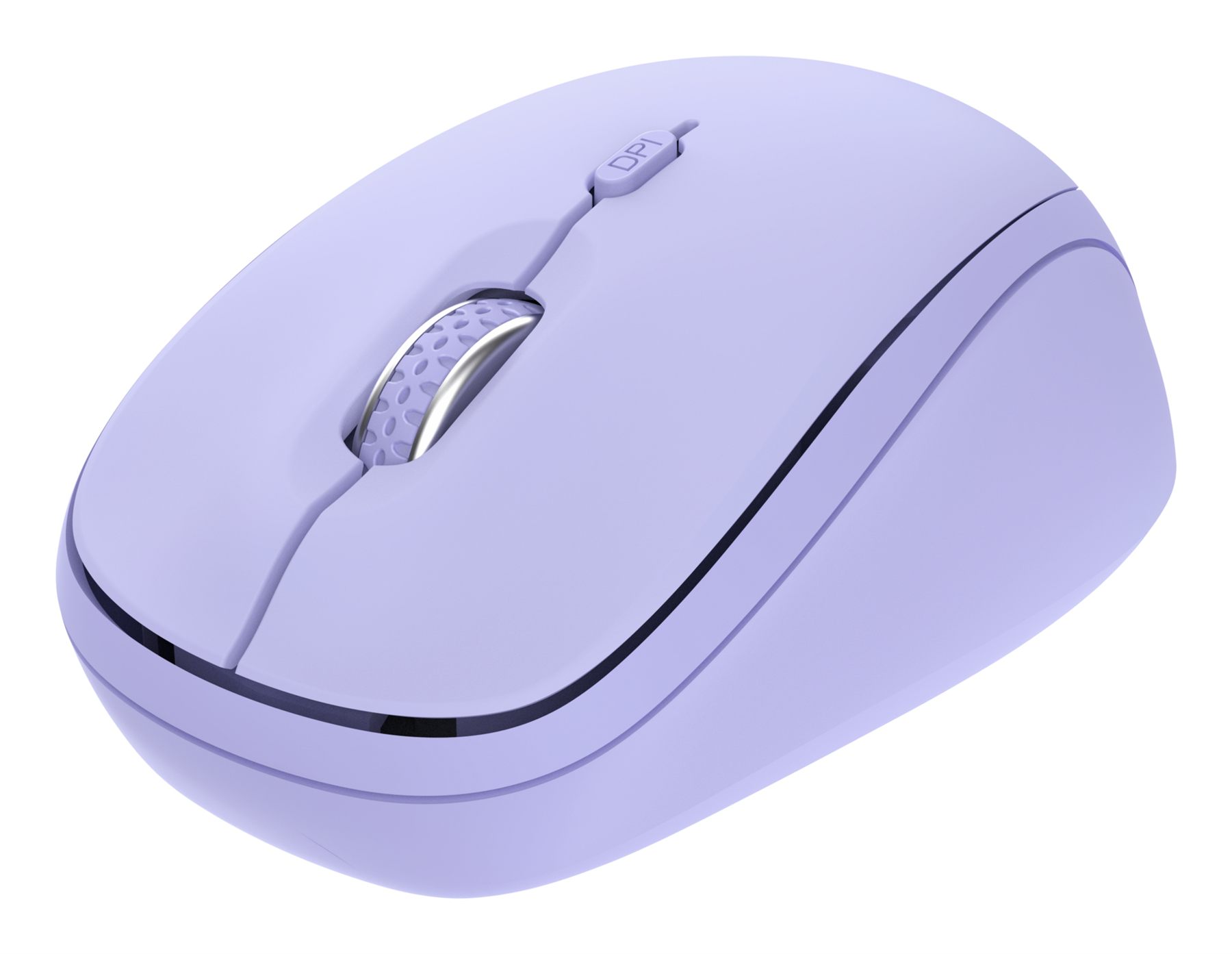 Ratón Mini Inalámbrico Trust Yvi+ Multidispositivo/ Hasta 1600 Dpi/ Púrpura