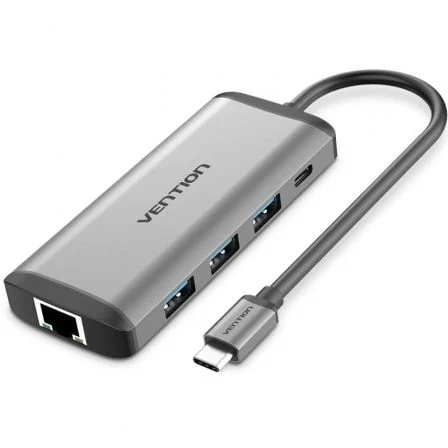 Docking Usb Tipo-C Vention Cndhb/ 1Xhdmi 4K/ 3Xusb/ 1Xusb Tipo-C Pd/ 1Xrj45/ 1Xlector Tarjetas/ Gris