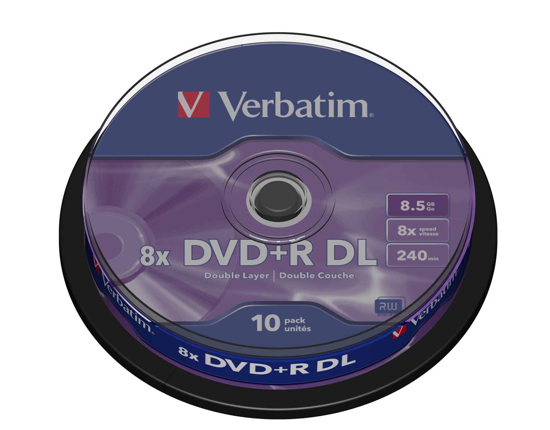 Dvd+R Doble Capa Verbatim Advanced Azo 8X/ Tarrina-10Uds