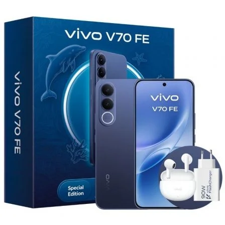 Smartphone Vivo V70 Fe 8 GB/ 512 GB/ 6.83"/ 5G/ Azul/ Incluye Cargador + Auriculares