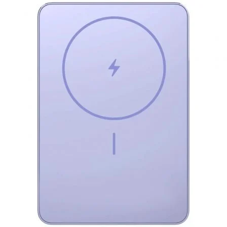 Powerbank 5000Mah Xiaomi Super Slim Magnetic Power Bank 5000/ Wireless/ Púrpura/ Incluye Cable Usb Tipo-C