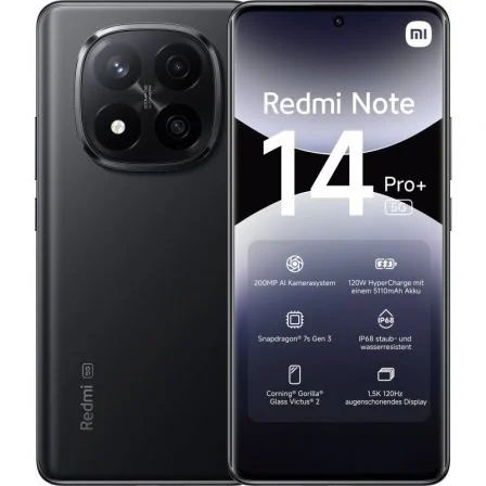 Smartphone Xiaomi Redmi Note 14 Pro+ 12 GB/ 512 GB/ 6.67"/ 5G/ Negro