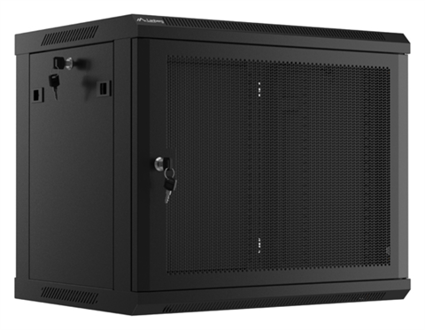 Lanberg WF01-6409-23B 19" Armario Rack Mural 9U/600X450 Con Puerta Perforada Negro (Paquete Plano)