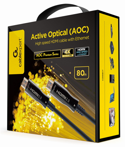 Gembird CCBP-HDMI-AOC-80M-02 Cable Hdmi Alta Velocidad Macho-Macho, 1M