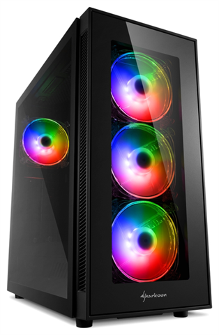 Sharkoon 4044951029105 Mini-Itx/Micro-Atx/Atx, 2 X Usb 3.0, 2 X Usb 2.0, 452 X 215 X 465 Mm, Cristal Templado, 4 Ventiladores Led Argb Incluidos, 8.5 Kg