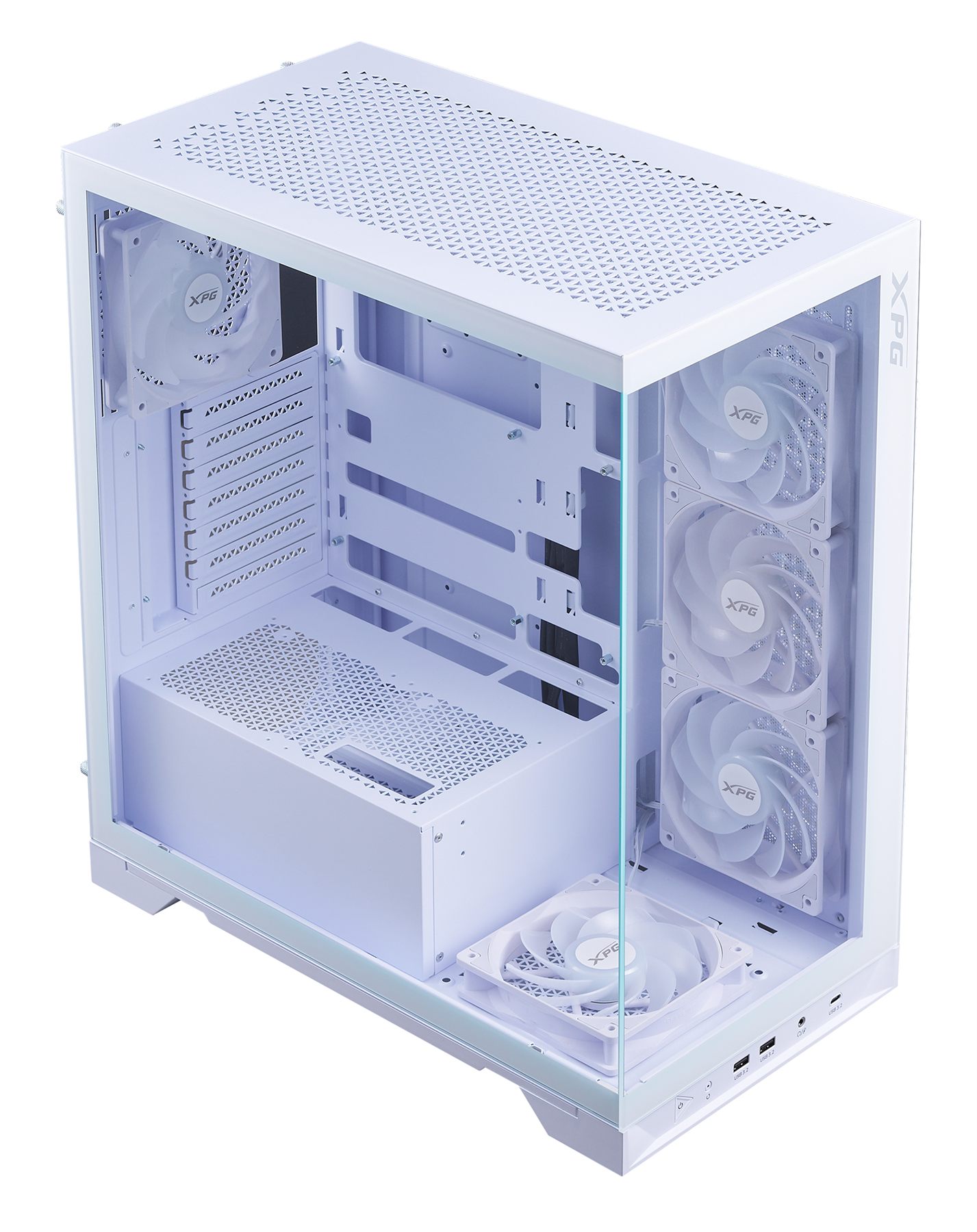 Xpg 75261502 Mid-Tower, Atx / Micro-Atx / Mini-Itx, USB 3.2 Type C, 2X USB 3.2 Type A, 8.95Kg, Spcc/ Vidrio Templado De 3 Mm, Blanco