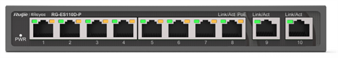 Ruijie Networks RG-ES110D-P 8 X 10/100 Base-Tx, 110 W, 5.6 Gb/S, 4.17 Mb/S, 190 × 100 × 28 Mm, 1.3 Kg