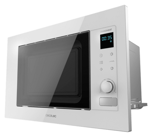 Cecotec 01384 Microondas Encastrable Grandheat 2090 Built-In Touch, Digital De 21 L, Grill, 1200W