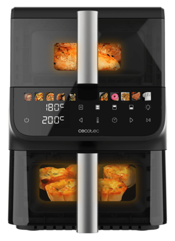 Cecotec 109328 10 L, 2000 W, 80-200ºc, Negro