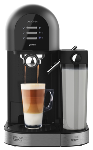 Cecotec 01590 1470W, 20 Bares, Full-Milk 0.7L, Agua Extraíble Con 1.7L