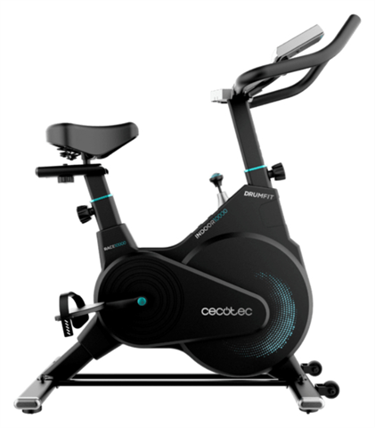 Cecotec 07240 Drumfit Indoor 10000 Race Bicicleta De Ciclismo Indoor Compacta Con Volante De Inercia De 10 Kg. Pantalla Lcd. Soporte Para Dispositivos. Pulsómetro. Ruedas De Transporte. Resistencia Por Fricción. Sillín Ajustable Vertical Y Horizontalmente
