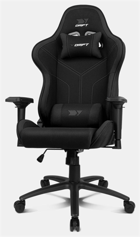 Drift DR110BK 150 Kg, Tela Fabric, Foam/Estructura De Metal, Reposabrazos 4D, Elevador Class 4, 19.2 Kg, Negro