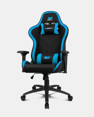 Drift DR110BL 150 Kg, Tela Fabric, Foam/Estructura De Metal, Reposabrazos 4D, Elevador Class 4, 19.2 Kg, Negro/Azul