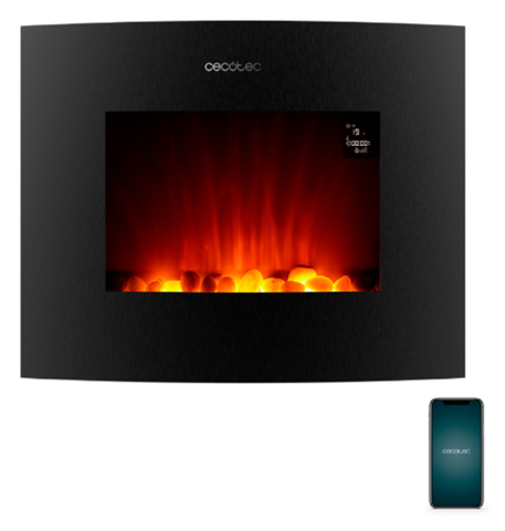 Cecotec 05814 Chimenea Eléctrica Decorativa De 26”, 2000 W.