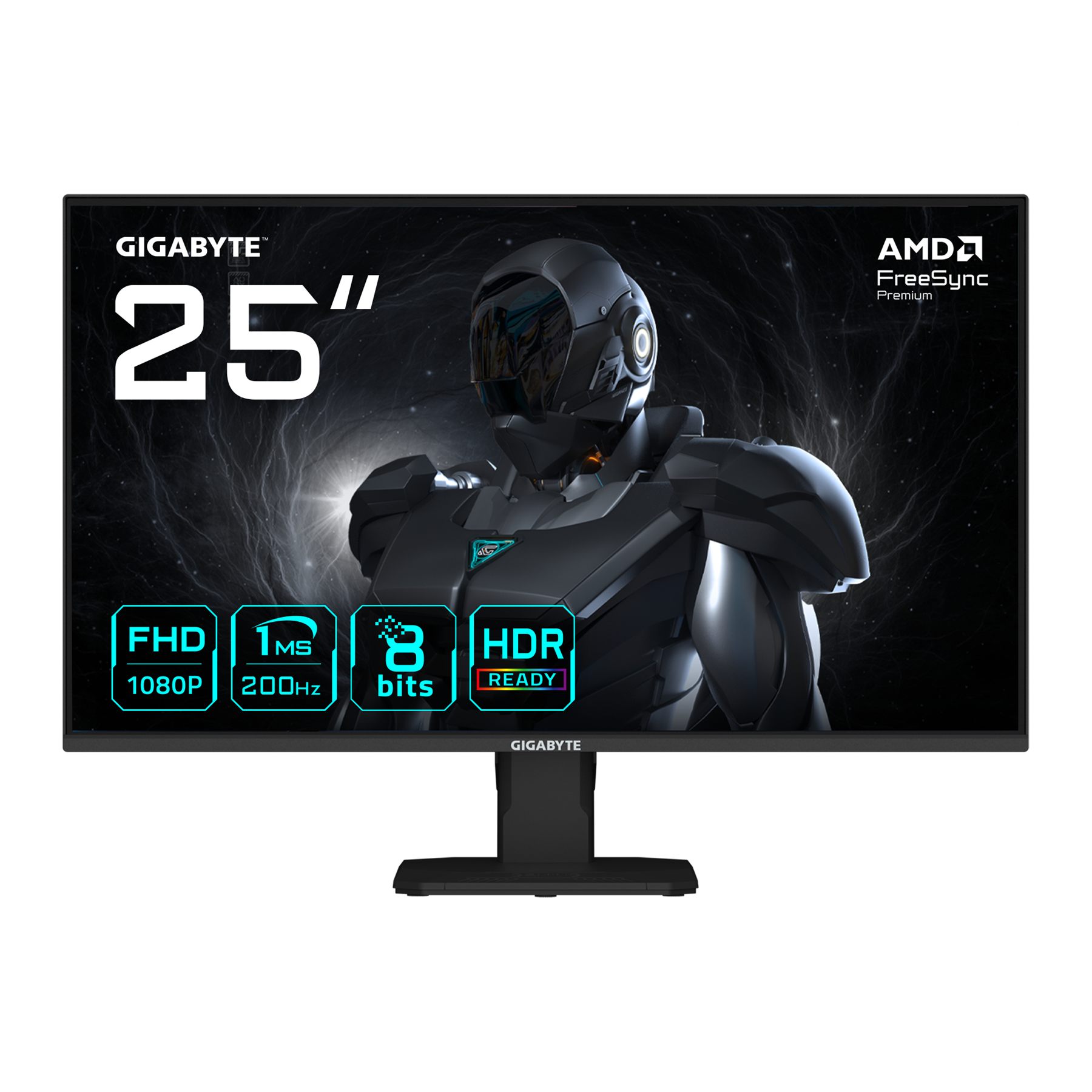 Gigabyte 20VM0-GS25F2BM-1EUS Gs25f2 Monitor Gaming 25" FHD - 1920 X 1080, 200Hz, 1Ms, 300 Cd/M², Display Hdr 10, HDMI 2.0, DisplayPort 1.4