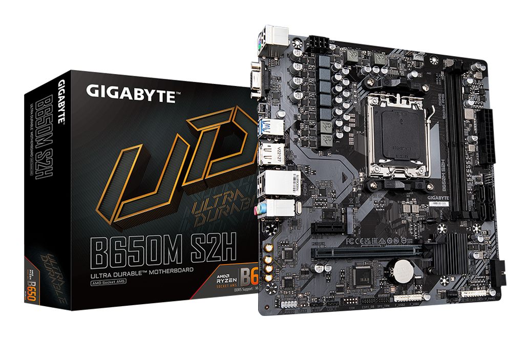 Gigabyte B650M S2H G11 B650m S2h Placa Base - AMD Ryzen Serie 9000, Vrm De 5+2+2 Fases, Hasta 6400 MHz DDR5 (Oc), 1Xpcie 4.0 M.2, Lan Gbe, USB 3.2 Gen 1