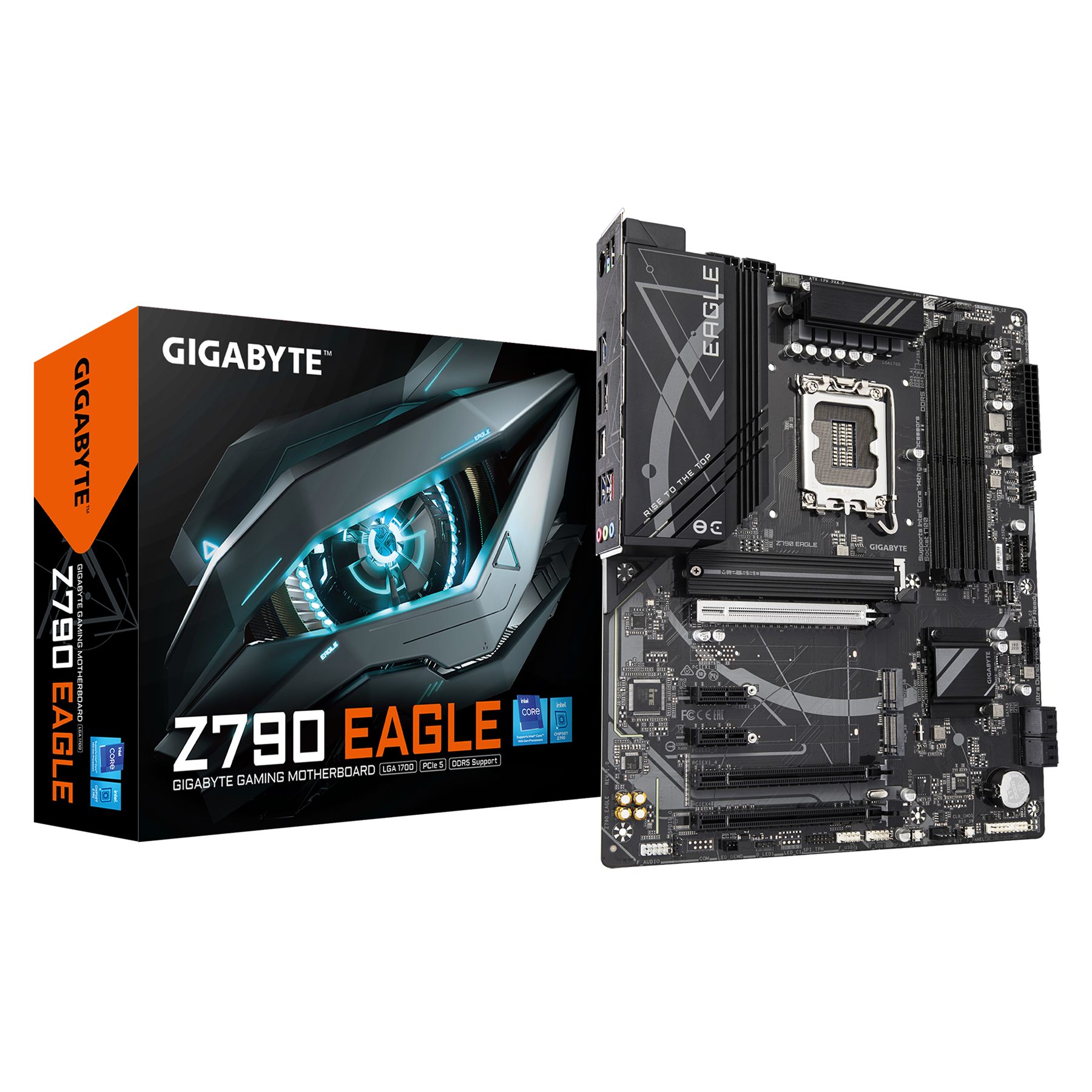 Gigabyte 9MZ79EGL-00-G10 Z790 Eagle Placa Base - Soporta Cpus Intel Core De 14ª Generación, Vrm De 12+1+1 Fases, Hasta 7600 MHz DDR5 (Oc), 3Xpcie 4.0 M.2, 2,5Gbe Lan, USB 3.2 Gen 2