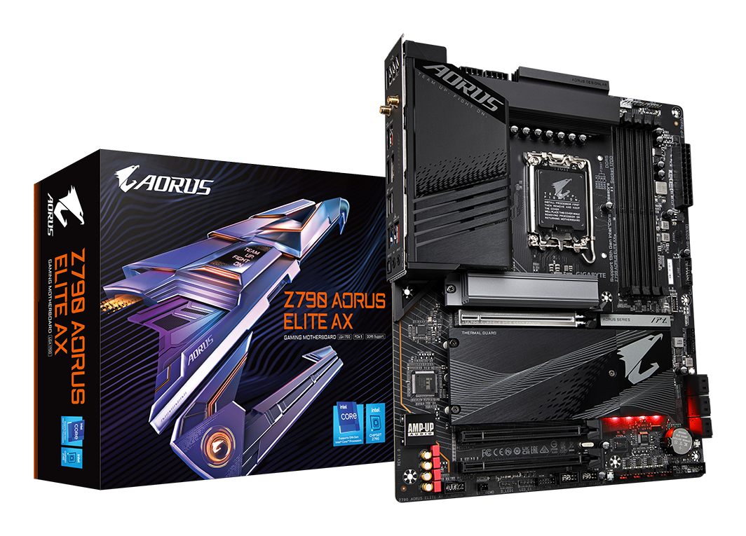 Gigabyte Z790 AORUS ELITE AX 1.0 Z790 Aorus Elite Ax Placa Base - Soporta Cpus Intel Core De 14ª Generación, 16*+2+1 Fases De Vrm Digital, Hasta 7600 MHz DDR5 (Oc), 4Xpcie 4.0 M.2, Wi-Fi 6E, Lan De 2.5Gbe, USB 3.2 Gen 2X2