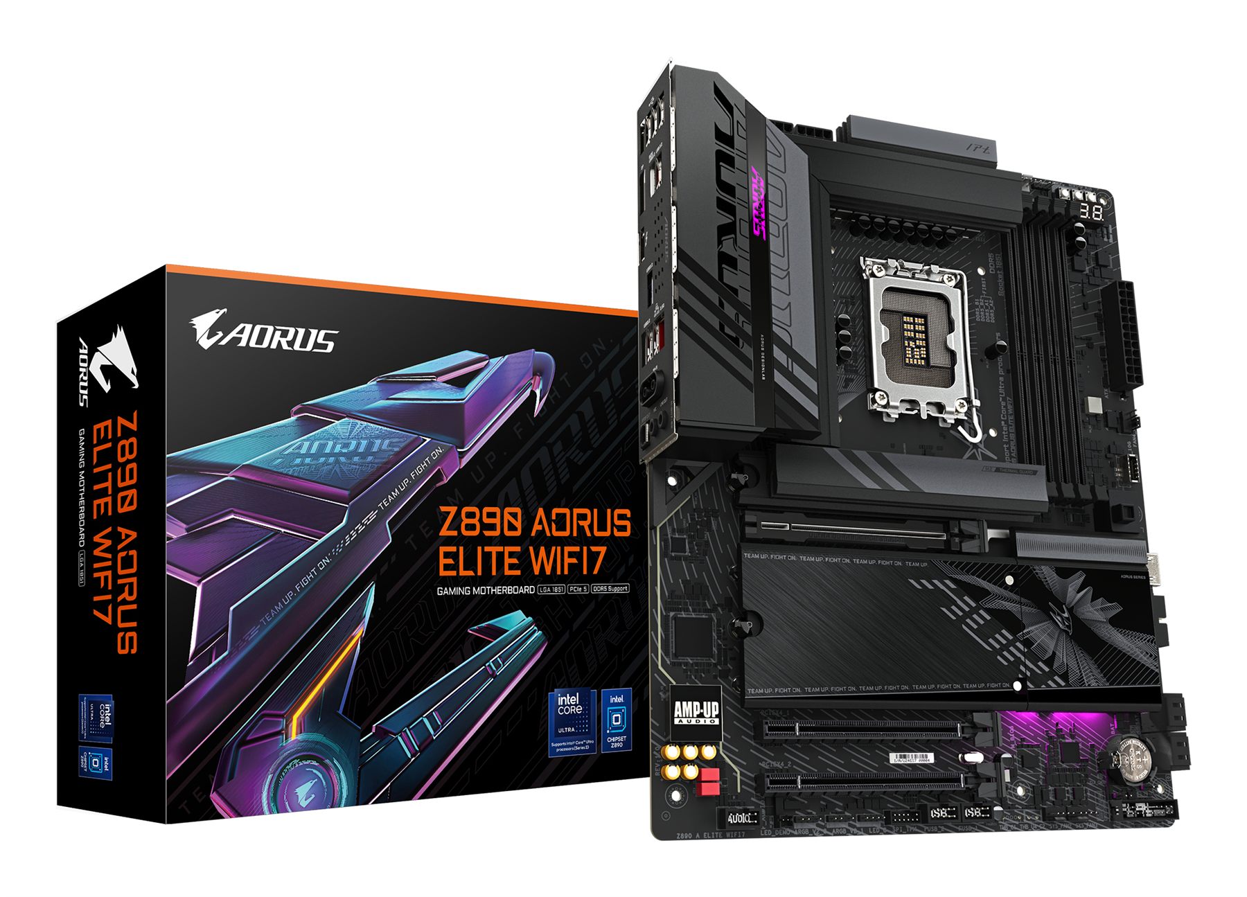 Gigabyte Z890 A ELITE WIFI7 Placa Base Z890 Aorus Elite Wifi7 - Compatible Con Cpus Intel Core Ultra (Serie 2), Vrm De 16+1+2 Fases, Hasta 8800 MHz DDR5 (Oc), 1Xpcie 5.0 + 3Xpcie 4.0, Wi-Fi 7, Lan 2.5Gbe, Thunderbolt 4