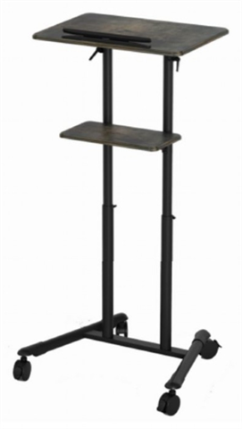Gembird TVS-DESK-01-BK Pupitre De Conferencia Móvil Con Ruedas Pivotantes, Negro