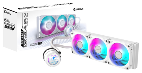 Gigabyte 28400-AW236I-2CWR Aorus Waterforce Ii 360 Ice Refrigerador De Cpu Líquido Aio - 3X Ventiladores Argb De 120 Mm, Mecanismo De Conexión Deslizante, Daisy-Chain, Compatible Con Intel Lga 1851 Y Amd Am5