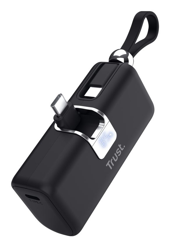 Powerbank 5000 Mah Trust Pacto 26104/ 18 W/ Negra
