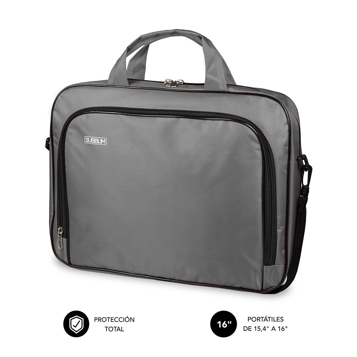 Subblim Maletín Ordenador Oxford Laptop Bag 15,4-16" Grey