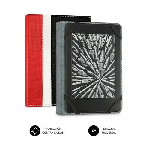 Subblim Funda Libro Electrónico Clever Ebook Case 6" Red