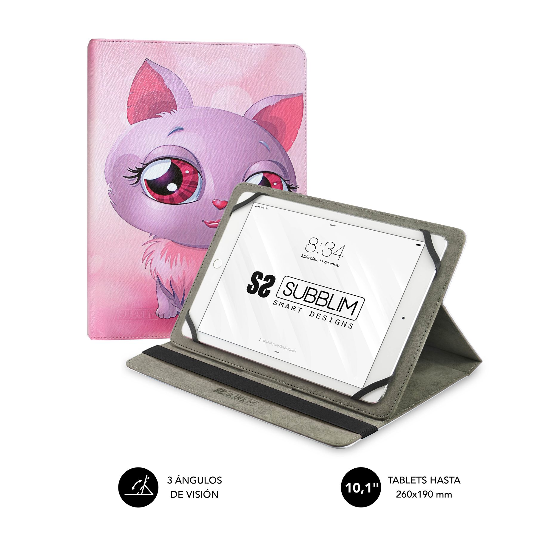 Subblim Funda Tablet Universal Trendy Case Cat 10.1"