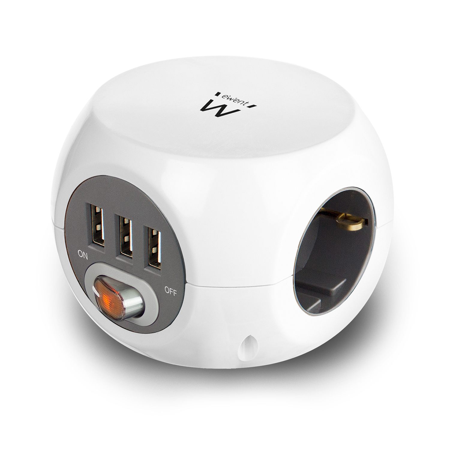 Ewent Ew3939 Base Múltiple 1,5 M 3 Salidas Ac Interior Blanco