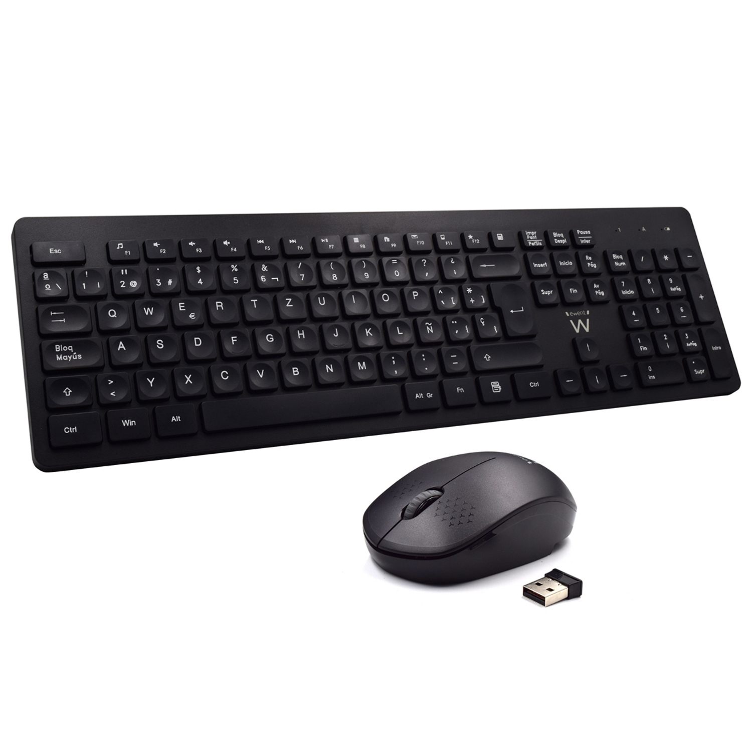Ewent Ew3256 Teclado Rf Inalámbrico Qwerty Español Negro