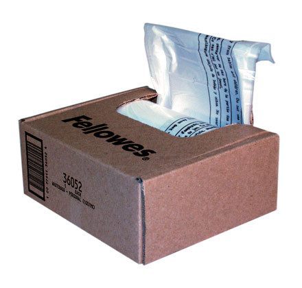 Pack 100 Bolsas Residuos Para Destructora 28 Litros Fellowes 36052
