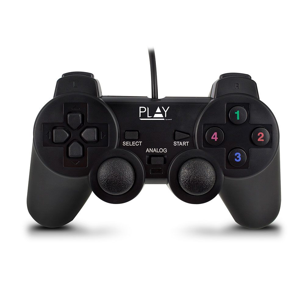Play Pl3330 Mando Y Volante Gamepad PC Analógico/Digital USB 2.0 Negro