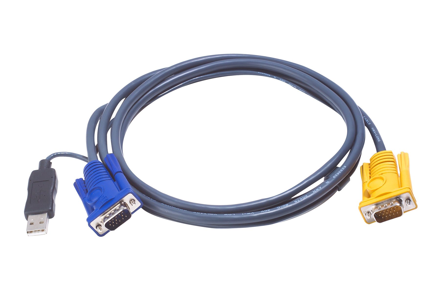 Aten Cable Kvm USB Con Sphd 3 En 1 Y Conversor Ps/2 A USB Integrado De 3 M (2L-5203Up)