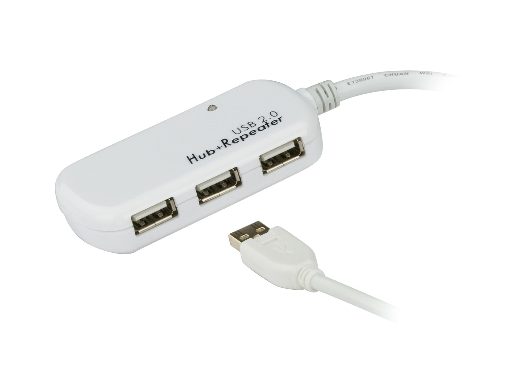 Aten Cable Extensor USB 2.0 De 12 M Con Hub De Cuatro Puertos (Soporta Conexion En Cadena Hasta 60 M) (Ue2120h)(Cp20)